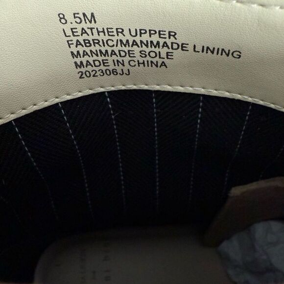 Gianni Bini X Nastia Liukin Bowery Leather Zip Lug Sole Boots Chunky Sole Cream - Picture 8 of 15